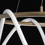 Люстра подвесная круглая золотого цвета с белыми изогнутыми световыми линиями Luke Lampco Tracer Lamp варинант исполнения - 10 | Loft Concept в Саратове