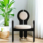 Стул черный из дерева с круглой спинкой Chair in Neoclassical Style варинант исполнения - 2 | Loft Concept в Саратове