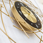 Часы настенные из металла с чёрным циферблатом Current Time варинант исполнения - 3 | Loft Concept в Саратове