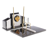Настольный письменный набор из мрамора и змеевика с гербом России Marble Accessory варинант исполнения - 2 | Loft Concept в Саратове