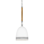 Подвесной светильник белый колоколообразный с декоративной обмоткой из веревки Hinkley варинант исполнения - 1 | Loft Concept в Саратове