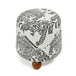 Пуф Wakonda с Круглыми ножками Черно-Белый орнамент варинант исполнения - 2 | Loft Concept в Саратове