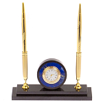 Часы настольные с двумя ручками из натурального камня Stone Clock варинант исполнения - 4 | Loft Concept в Саратове