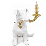 Настольная лампа в виде щенка Puppy White Table Lamp варинант исполнения - 1 | Loft Concept в Саратове
