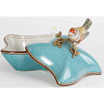 Фарфоровая шкатулка с птицей Eden Garden Blue варинант исполнения - 5 | Loft Concept в Саратове