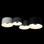 Потолочный светильник с 4-мя цилиндрическими абажурами белого серого и черного цвета Urban Dome варинант исполнения - 2 | Loft Concept в Саратове