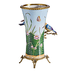 Ваза из фарфора с птицами на бронзовой ветке Garden of Eden варинант исполнения - 2 | Loft Concept в Саратове