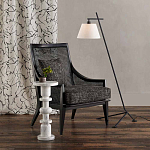 Торшер с черным наклонным корпусом и конусовидным абажуром Black Tripod варинант исполнения - 5 | Loft Concept в Саратове