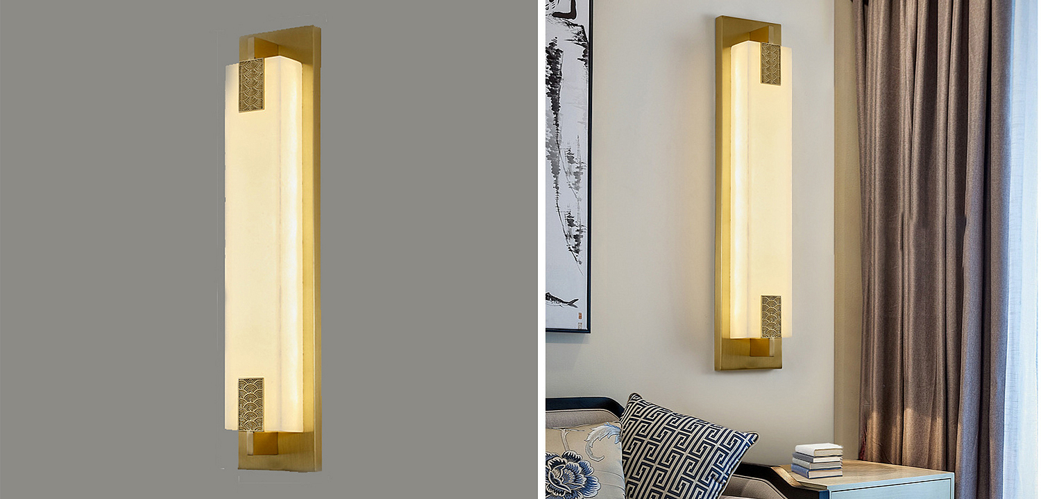 Накладной Настенный светильник Арт-Деко натуральный мрамор Art-Deco Wall Lamp Накладной Настенный светильник Арт-Деко натуральный мрамор Art-Deco Wall Lamp - Loft-Concept в Саратове