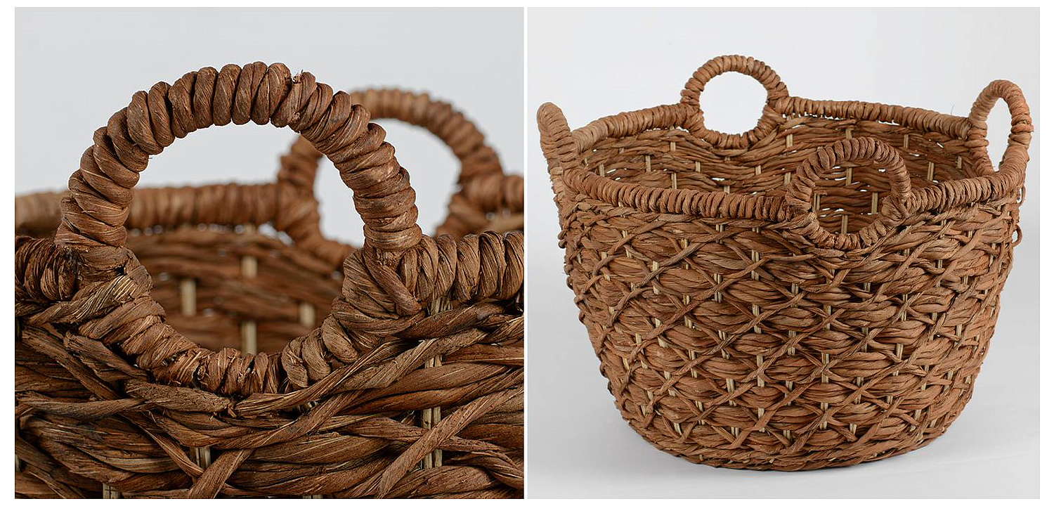 Корзина плетеная Wicker basket 4 handles Корзина плетеная Wicker basket 4 handles - Loft-Concept в Саратове