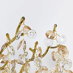 Бра золотого цвета с ветвями и прозрачными хрустальнымих подвесками Droplet Chandelier варинант исполнения - 3 | Loft Concept в Саратове