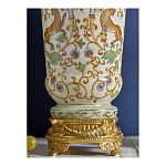 Ваза из фарфора на бронзовом основании Turquoise Blooming Garden варинант исполнения - 6 | Loft Concept в Саратове