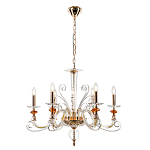 Люстра с 6-ю лампочками и изогнутыми прозрачными элементами из стекла Twisted Glass Candles Chandelier варинант исполнения - 2 | Loft Concept в Саратове