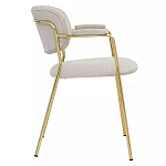 Стул Singer Chair с подлокотниками серый на золотистых ножках варинант исполнения - 2 | Loft Concept в Саратове