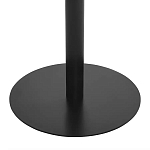 Круглый обеденный стол с белой мраморной столешницей White Tabletop on Black Base варинант исполнения - 5 | Loft Concept в Саратове