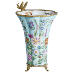 Ваза со стрекозой из фарфора с бронзовыми элементами Paradise Dragonfly варинант исполнения - 2 | Loft Concept в Саратове