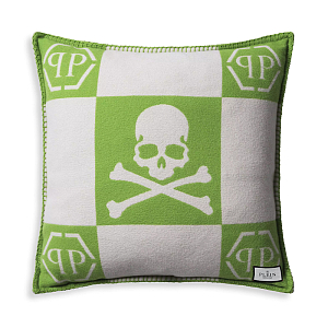 Подушка Philipp Plein Cushion Cashmere Skull 45 x 45 Green