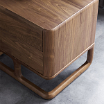 Прикроватный деревянный столик с 2-мя ящиками Moon Walnut Furniture варинант исполнения - 5 | Loft Concept в Саратове