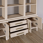 Модульный стеллаж Primo из трех составных элементов Светлый дуб варинант исполнения - 5 | Loft Concept в Саратове