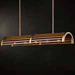 Люстра линейная полукруглой формы Wooden Horseshoe варинант исполнения - 7 | Loft Concept в Саратове