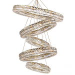 Вертикальная Многоярусная композиция из круглых Хрустальных светильников Elizabeth Золото варинант исполнения - 1 | Loft Concept в Саратове