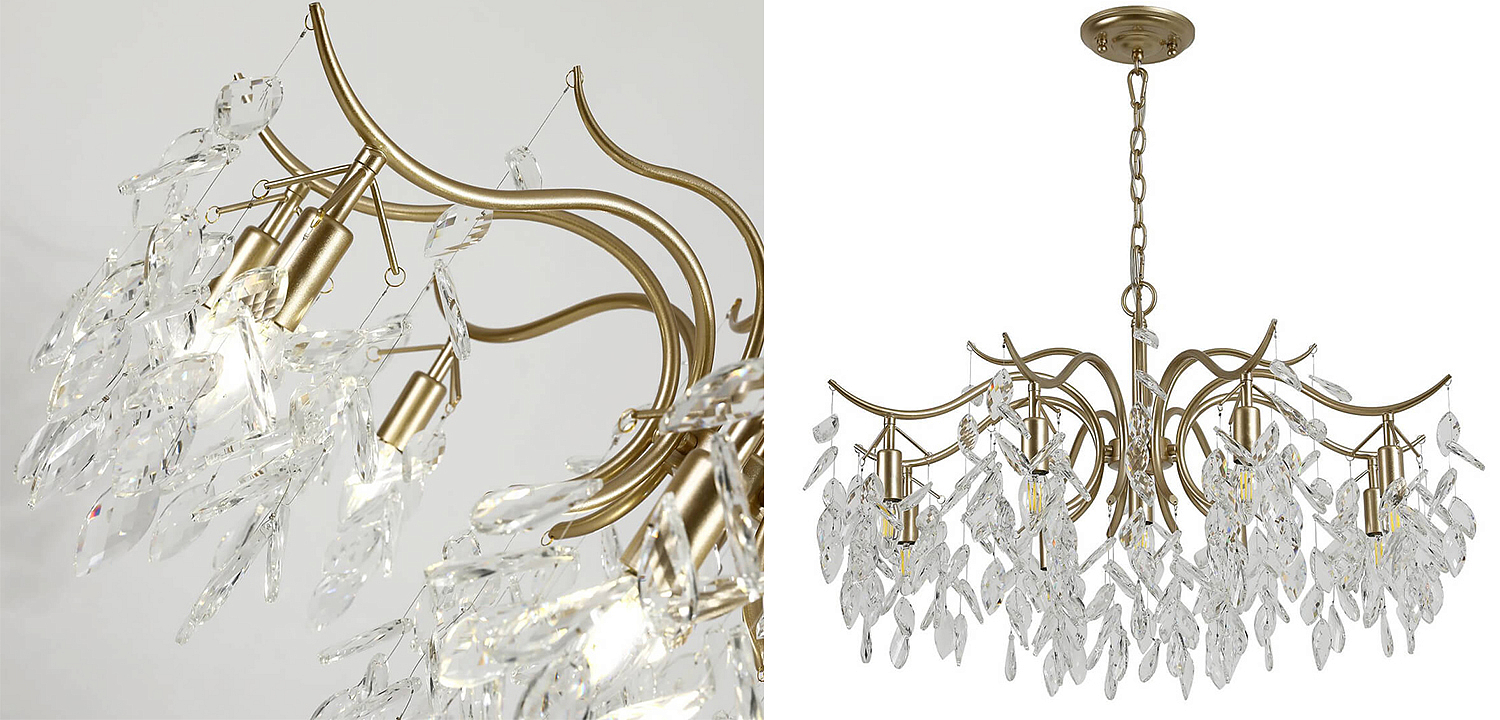 Люстра Hanging Crystal Leaves Chandelier 83 Люстра Hanging Crystal Leaves Chandelier 83 - Loft-Concept в Саратове