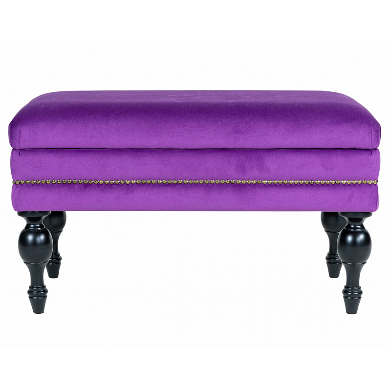 Мягкая банкетка с зоной для хранения Casket Violet Черный Фиолетовый Мягкая банкетка с зоной для хранения Casket Violet Черный Фиолетовый в Саратове | Loft Concept