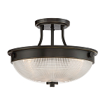 Потолочный светильник со стеклянным плафоном в виде купола Quoizel варинант исполнения - 7 | Loft Concept в Саратове