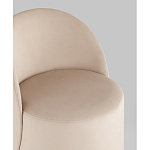 Пуф Loreen со спинкой вращающийся велюр молочный варинант исполнения - 2 | Loft Concept в Саратове