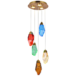 Потолочный светильник с пятью цветными плафонами Soar Colorful Lamp варинант исполнения - 3 | Loft Concept в Саратове