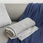 Плед из хлопка серого цвета Waffle Comfort варинант исполнения - 5 | Loft Concept в Саратове