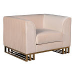 Кресло велюровое бежевое Cubic Silhouette варинант исполнения - 1 | Loft Concept в Саратове