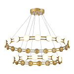 Люстра двухъярусная с круглыми светодиодными источниками света Maxine Light варинант исполнения - 6 | Loft Concept в Саратове