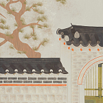 Обои ручная роспись The Art of Learning and Steps for the Flowers by Teo Yang Original colourway on Icefield India tea paper варинант исполнения - 2 | Loft Concept в Саратове