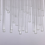 Люстра круглая с прозрачными стеклянными трубками Nembus варинант исполнения - 7 | Loft Concept в Саратове