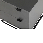 Тумба прикроватная цвета графит с ящиками Strict Lines варинант исполнения - 7 | Loft Concept в Саратове