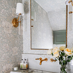 Зеркало прямоугольное в фактурной золотой раме Reflective Fabric варинант исполнения - 3 | Loft Concept в Саратове