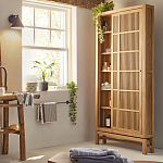 Шкаф из массива тика Okino Wood Cabinet варинант исполнения - 8 | Loft Concept в Саратове