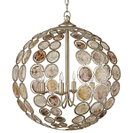 Люстра в форме шара с декором из круглых декоративных элементов Bright Shell Discs варинант исполнения - 2 | Loft Concept в Саратове