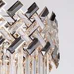 Люстра многоярусная с переплетенными металлическими элементами черного и золотого цвета и прозрачными хрустальными подвесками Empire Chandelier Crystal варинант исполнения - 7 | Loft Concept в Саратове