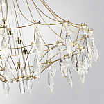 Люстра подвесная из металла с хрустальными прозрачными подвесками Quasar 81 варинант исполнения - 7 | Loft Concept в Саратове