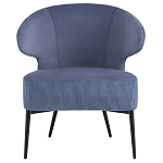 Современное мягкое кресло на металлических ножках Rakush Blue варинант исполнения - 2 | Loft Concept в Саратове