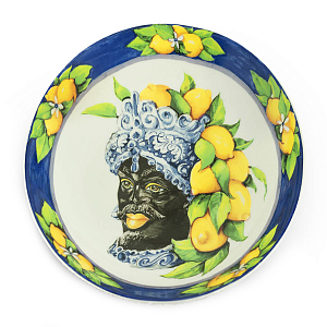 Тарелка Abhika SOUP PLATE MORO HEAD D 22,5 Blue