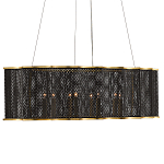 Люстра овальная в сочетании черного и золотого цвета Mesh Lighting варинант исполнения - 4 | Loft Concept в Саратове