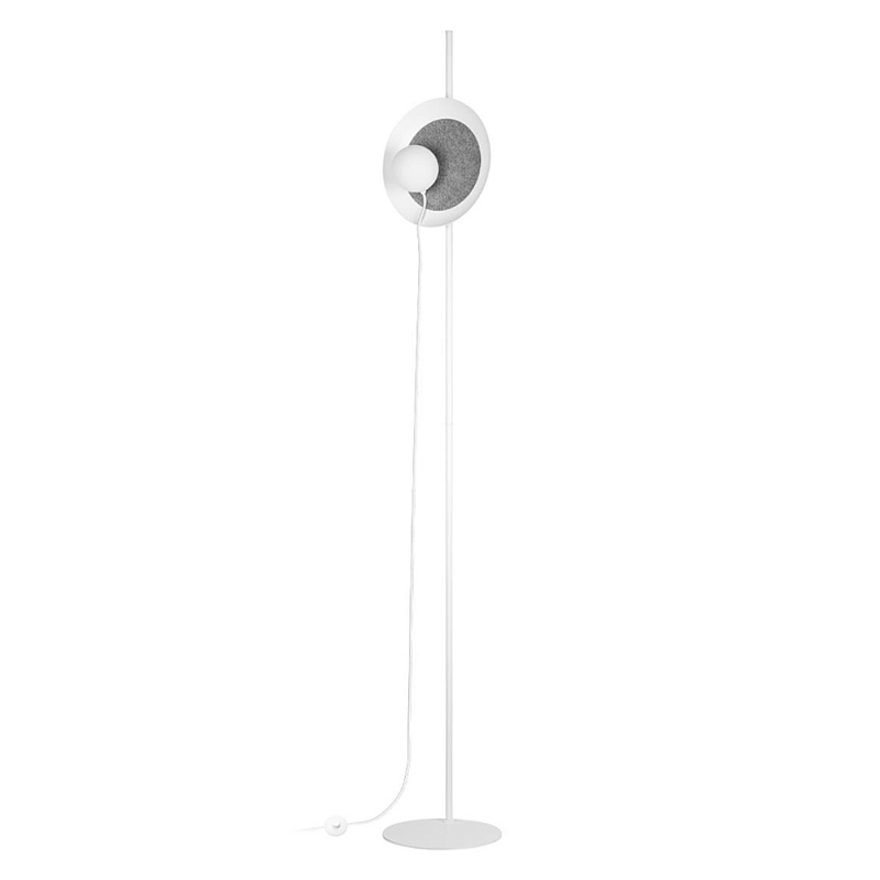 Торшер круглый с белым матовым плафоном шарообразной формы Margott Lighting Белый Черный Серый Торшер круглый с белым матовым плафоном шарообразной формы Margott Lighting Белый Черный Серый в Саратове | Loft Concept