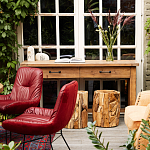 Деревянная консоль с двумя ящиками Pio Wooden Console варинант исполнения - 2 | Loft Concept в Саратове