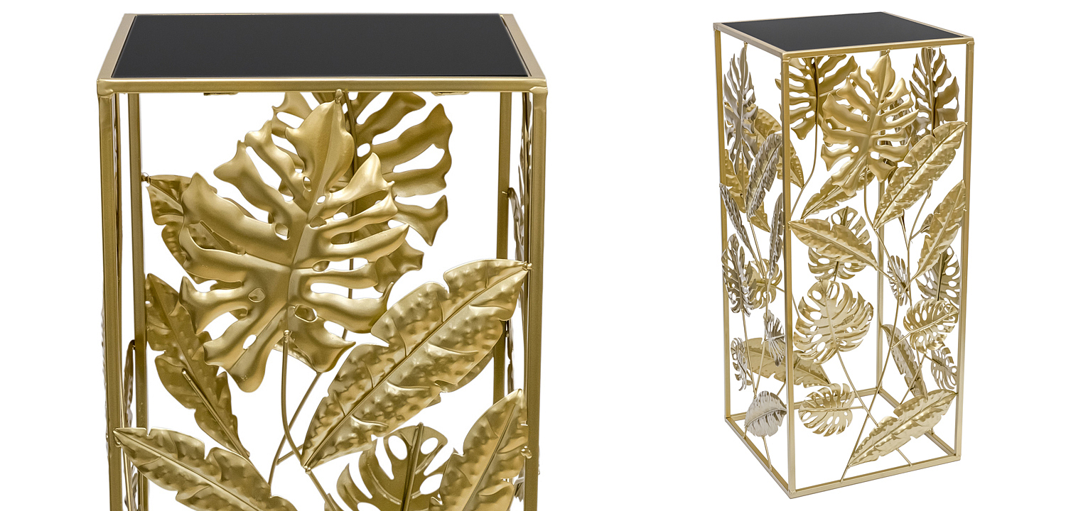 Подставка Tropical Gold Leaves Stand M Подставка Tropical Gold Leaves Stand M - Loft-Concept в Саратове