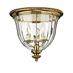 Потолочный светильник цвета латунь с прозрачным плафоном в форме чаши Hinkley варинант исполнения - 8 | Loft Concept в Саратове