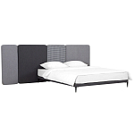 Кровать с большим мягким изголовьем Unity Dark Grey Bed варинант исполнения - 8 | Loft Concept в Саратове