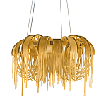 Люстра подвесная круглая с изогнутыми металлическими дугами и ниспадающими цепочками 65 см Atlantis Chain варинант исполнения - 1 | Loft Concept в Саратове